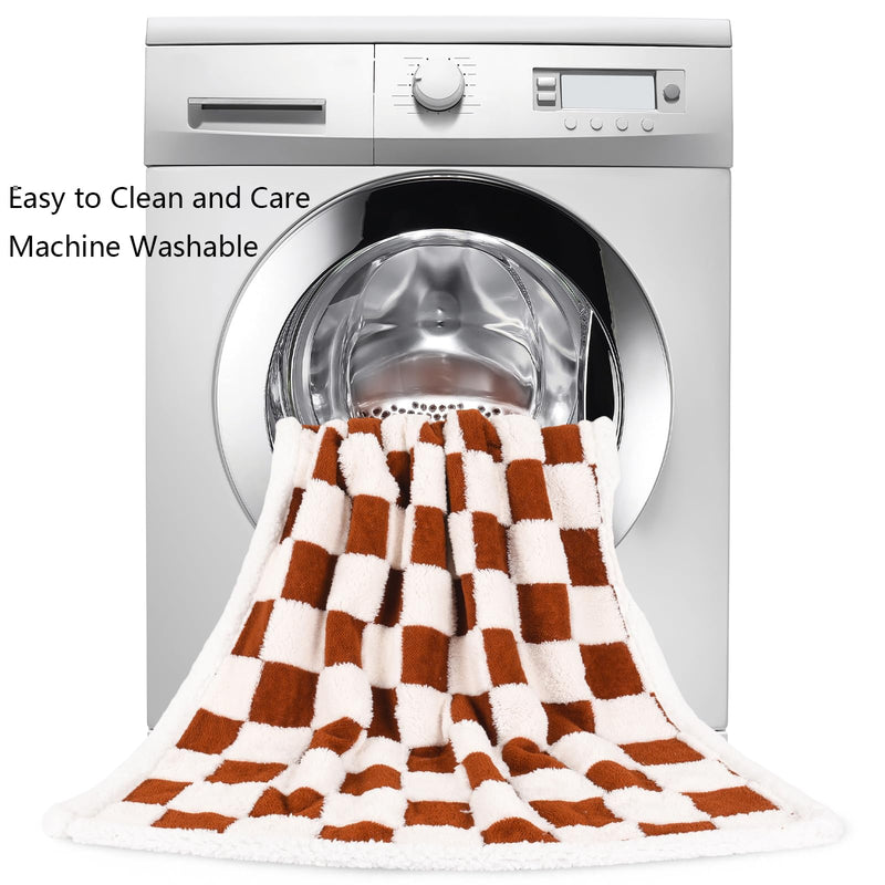 Waterproof Blanket for Dog Puppy Cat, Cute Checkered Pattern Dog Blanket for Bed Couch Sofa, Washable Double Sided Pet Blankets for Couch Protection, 28"x39", Brown Brown Checkered 28x39 inch/S - PawsPlanet Australia