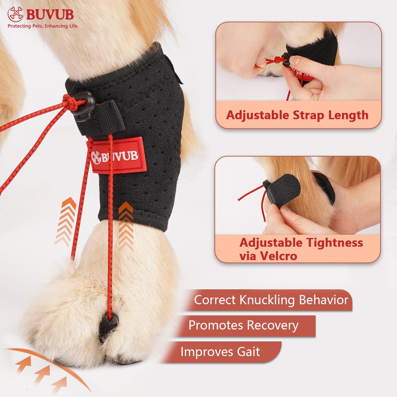 Dog Canine Knuckling Brace Rear Leg Dog Foot Brace Wrap for Toe Dragging Cause by Sciatic Nerve Insufficiency, Myelopathy, Herniated Disc (Medium) Medium 1