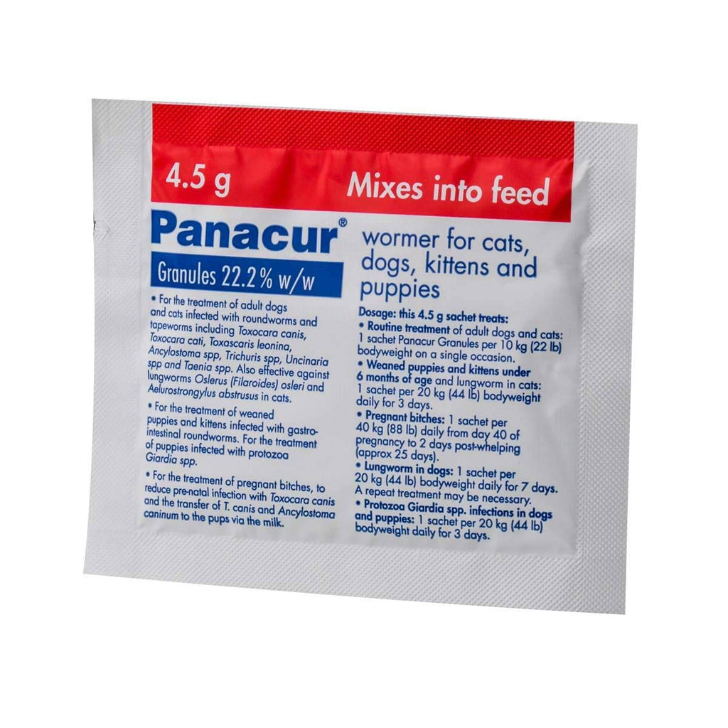 Panacur Cat/Dog Worming Granules, 4.5 g- Pack of 3 sachets 4.5g (Pack of 3) - PawsPlanet Australia