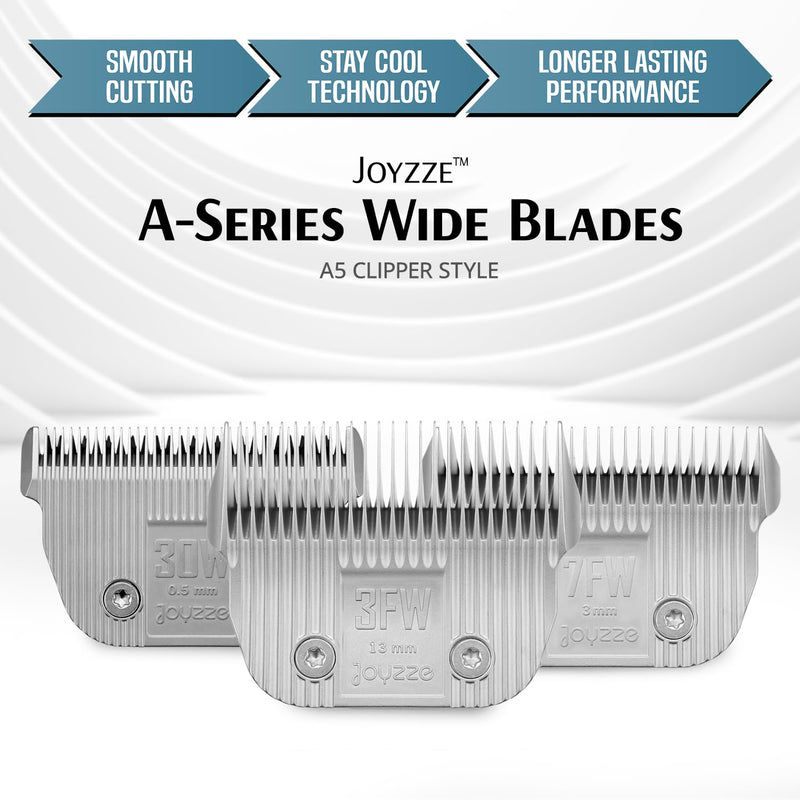 Raptor/Falcon Series A Wide Blade - Professional Grade Dog Clipper Grooming Blade, Detachable, Replacement Blades - Stainless Steel, Coated Ceramic,(A Series #10W) #10W (1.5 mm) - PawsPlanet Australia