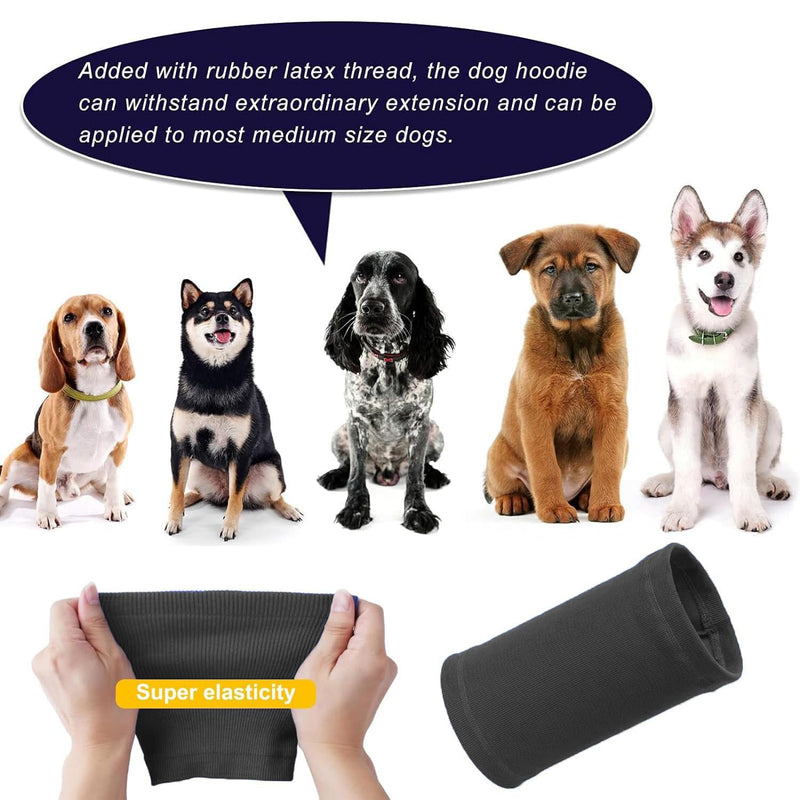 Dog Snood Ears Protector Soft Pet, dogs ear cover ear defenders for dogs Snood for Dog Neck and Ears Warmer Pet, dog ear protectors from grass seeds for Soothing Thunder Dogs Earmuffs, grey M