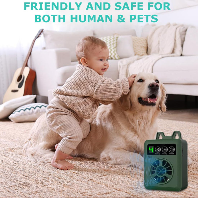 Anti Barking Device, Ultrasonic Dog Bark Deterrent Devices with 4 Sensitivity & Modes, Up to 33ft Range, Barks No More Dog Training Device, Rechargeable Dog Barking Control Devices for Indoor Outdoor