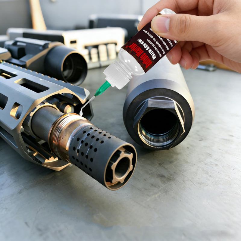 Gun Muzzle Thread Locking Agent for Muzzle Devices & Accessories，Prevents Loosening