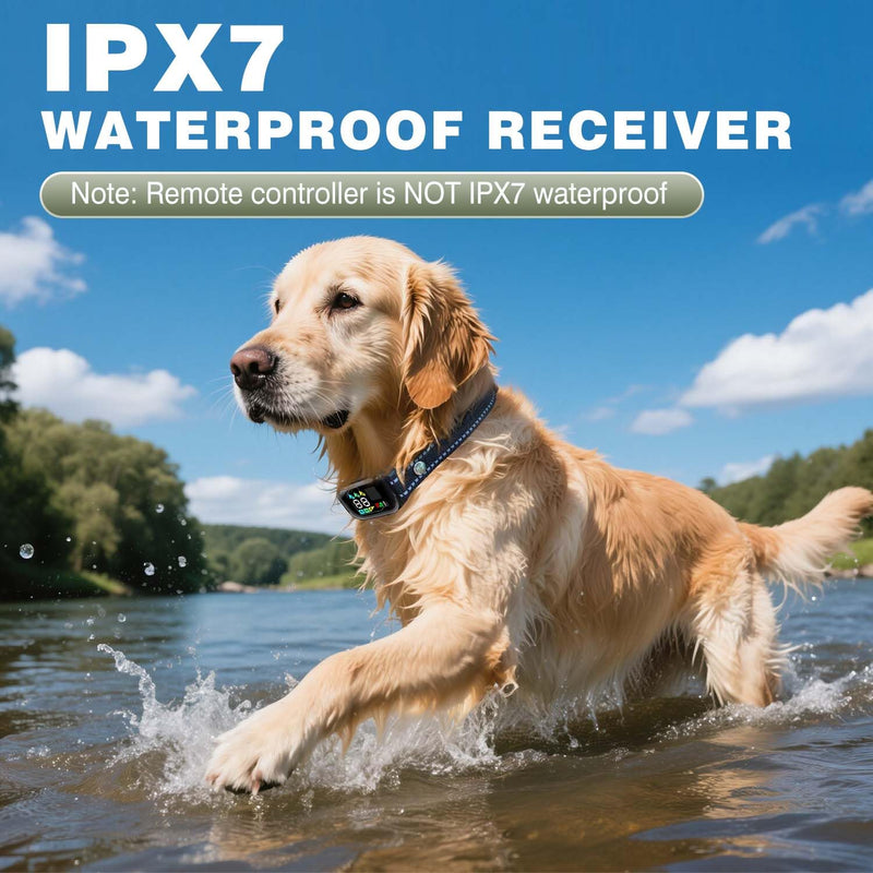 Smart Dog Training Collar for 2 Dogs, 2-in-1 Remote Control Shock Collar with AI Anti-Barking Device for Small/Medium,/Large Dogs, IPX7 Waterproof For 2 dogs(Green) - PawsPlanet Australia