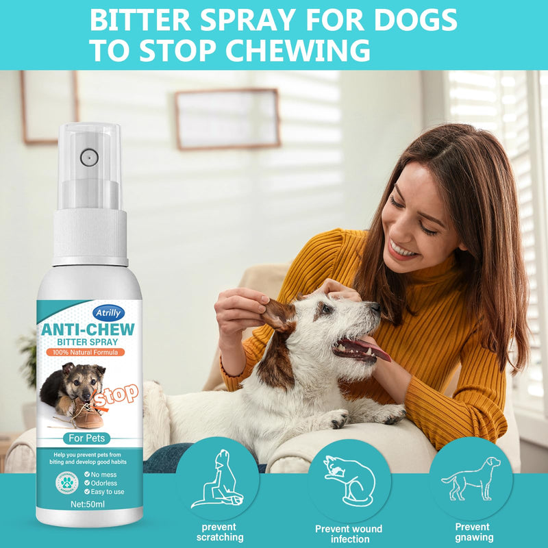 Bitter Apple Spray for Dogs to Stop Chewing, No Chew Spray for Dogs, Pet Corrector Spray for Dogs Behavior Training, No Chew Licking of Fur, Bandages, Shoes, Wounds & Furniture, Indoor & Outdoor - PawsPlanet Australia