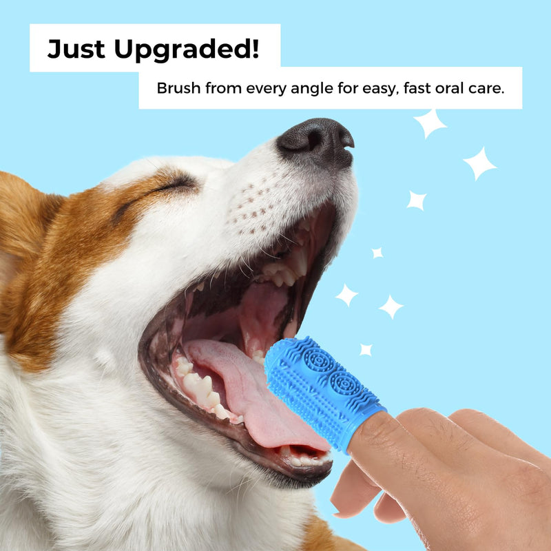 Coredy 4 Pack Dog Toothbrush, Soft Silicone Pet Toothbrush, Finger Toothbrush Covers Kit for Dog Teeth Cleaning & Dog Dental Care - PawsPlanet Australia