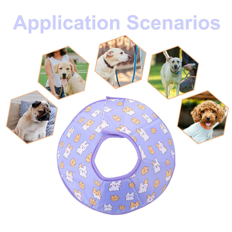 SOLUSTRE Adjustable Protective Collar for Cats and Small Dogs, Soft Surgical Dog Collar, Lightweight Recovery Collar, 32 x 36 cm, Leak Protection After Surgery, Hygienic and Comfortable