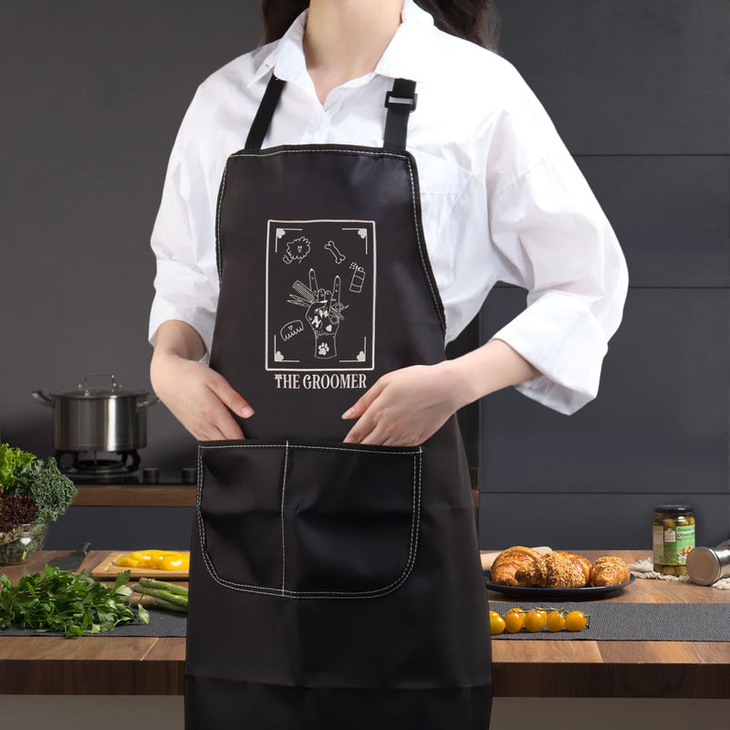 JXGZSO Pet Grooming Apron Dog Groomer Apron The Groomer Sign Apron Dog Stylist Gifts Dog Hairdresser Gift Pet Groomer Gifts - PawsPlanet Australia