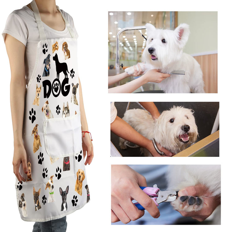 ENSIANTH Dog Groomer Apron for Grooming - Puppy Apron - Grooming Gifts for Dog Lovers and Owners dog grooming apron