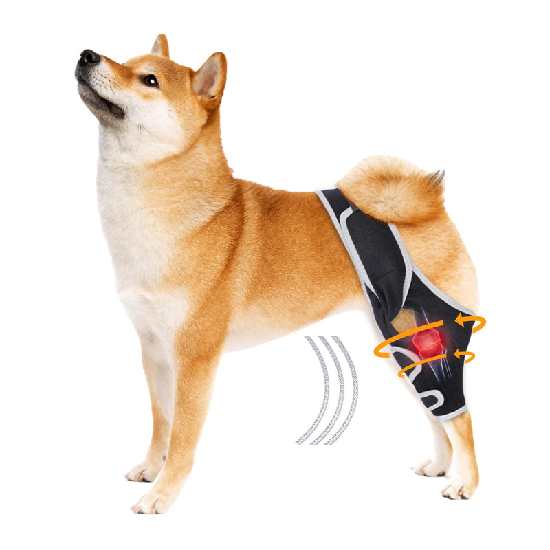 Dog Knee Brace for ACL and CCL Recovery – Provides Strong, Adjustable Support for Hind or Front Legs, Helps Improve Walking Ability, Enhance Mobility, and Promote Post-Injury Healing, M Blck