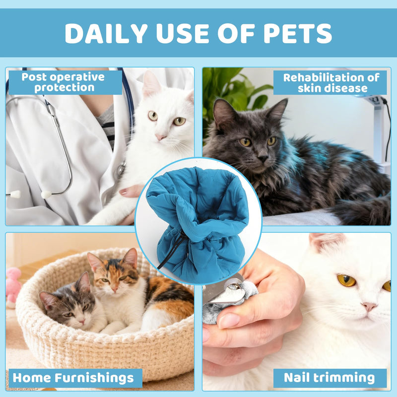 Elizabethan Collar for Cats - Soft & Adjustable, Prevents Licking Wounds, S (14-25 cm) - Includes Flea Comb for Cat Care