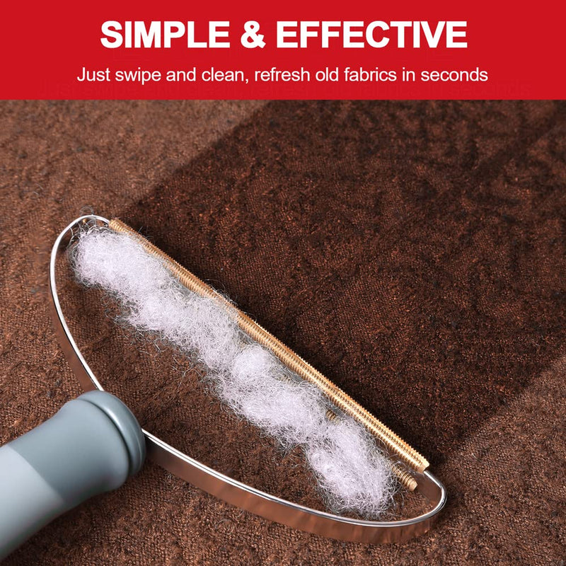 Pet Hair Remover, Dog Cat Hair Remover, Lint Cleaner Pro, Fur Removal Tool, Portable Carpet Scraper, Fuzz Rollers Hairball Shaver Brush for Carpets, Car Mat, Couch, Pet Bed, Furniture & Rug Gray - PawsPlanet Australia