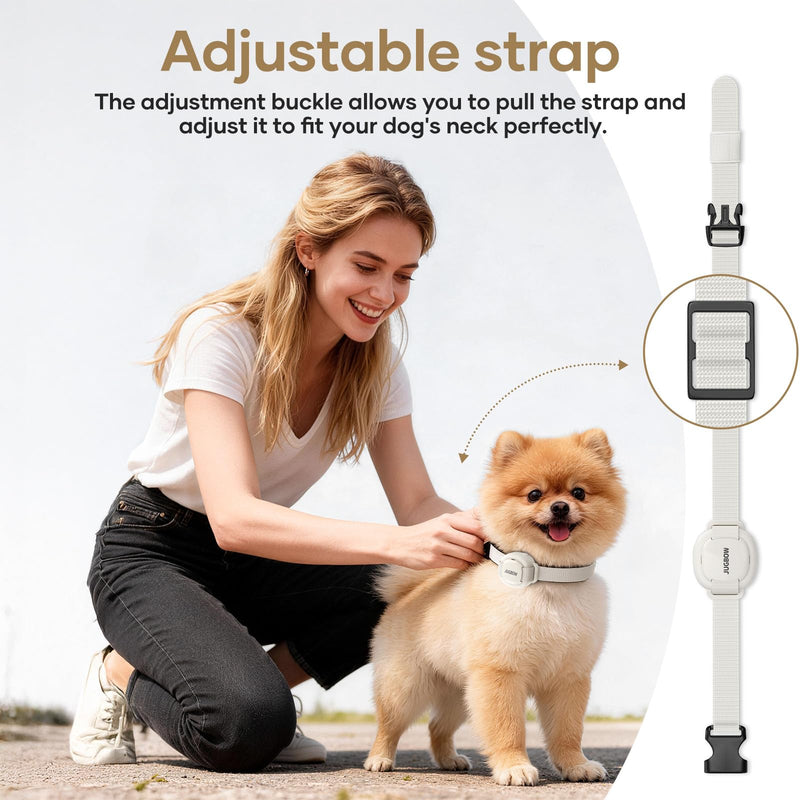 Jugbow Shock Collar for Small Dogs - 4200FT Dog Training Collar with Remote for 5-30lbs Mini Small Dogs, IPX8-Waterproof Rechargeable E-Collar with Beep (1-9), Vibration(1-3), Safe Shock(0-16) White