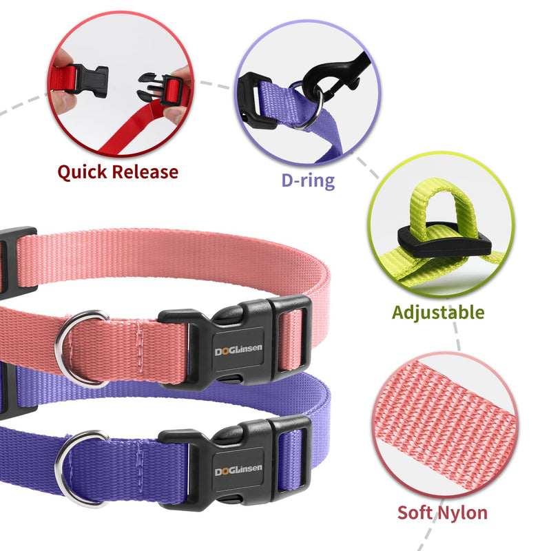 Dog Training Collar Replacement Strap, Dog Replacement Collar Strap, Shock Collar for Delupet Bousnic Patpet Hkzooi Dog Care Nikketta Yawpet Maisoie Educator - Pink & Purple Pink1+Violet1 - PawsPlanet Australia