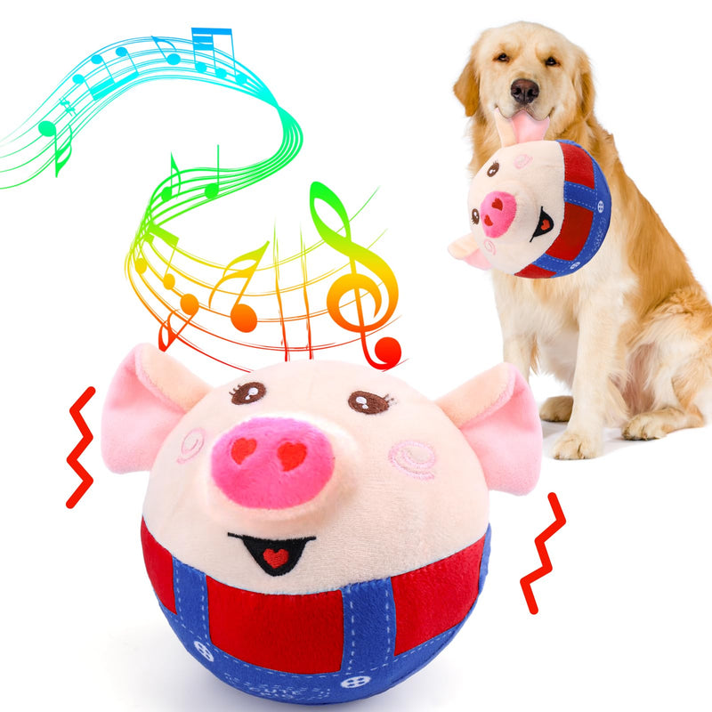 Active Moving Pet Plush Toy for Dogs,Interactive Dog Toys for Boredom Intelligence,Pig Dog Easter Toy to Keep Them Busy with Recording and Music Modes for Small/Medium/Large Dogs - PawsPlanet Australia