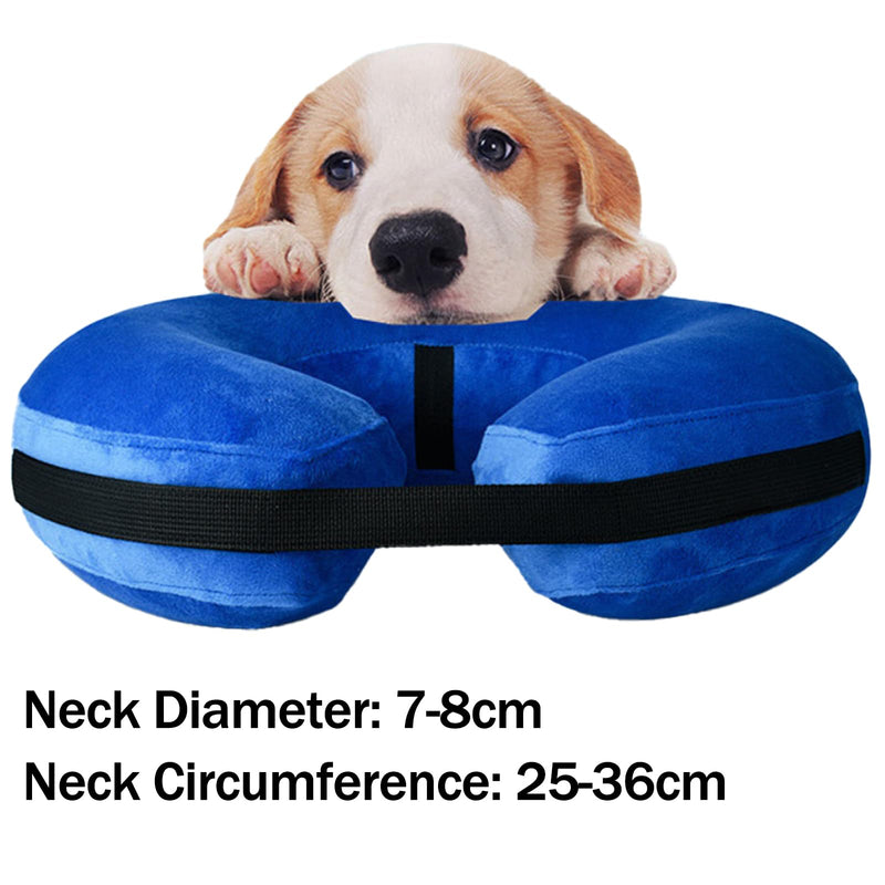 Inflatable Dog Collar - Pet Recovery and Protection Cover, Neck Collar After Surgery, Cone Alternative Blue M