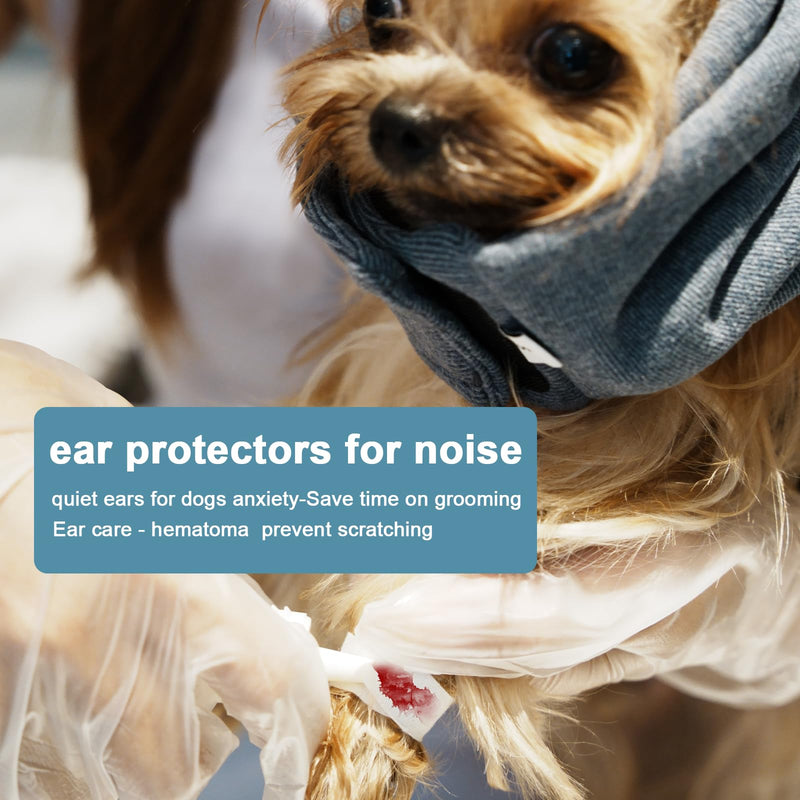 Rizzco Ear Guards for Dogs and Cats - Headband for Anxiety Relief, No-Flap Ear Wraps, Soft Ear Muffs for Noise Protection, Sleeping, Fireworks, Grooming, Drying, and Thunderstorms Large(Head Girth:18.5"-24.4") - PawsPlanet Australia