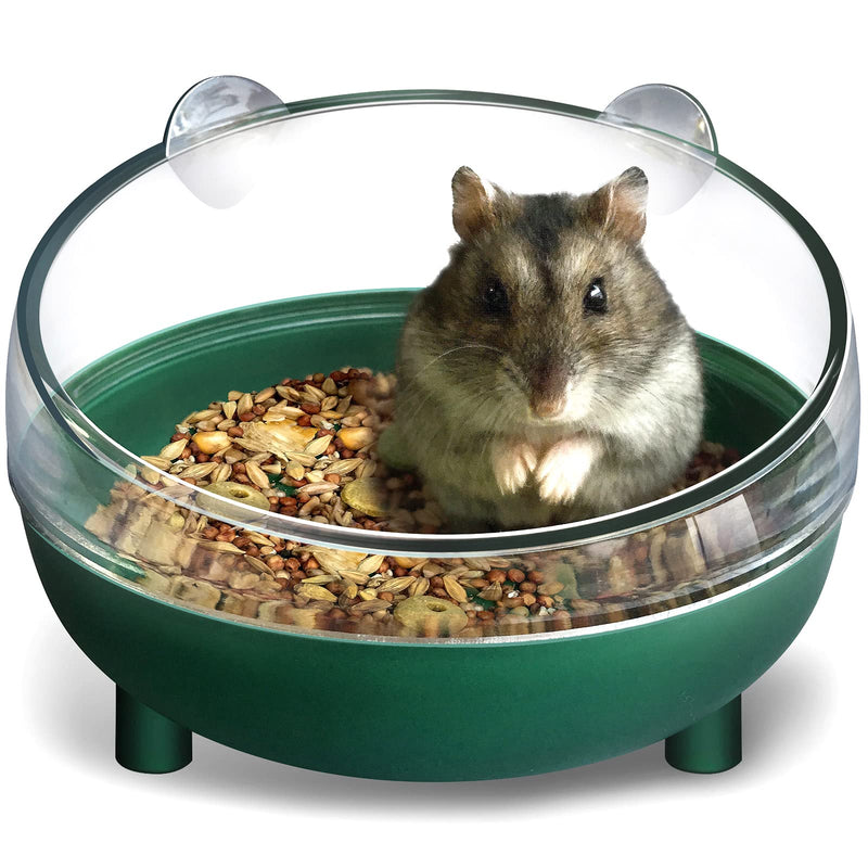 Hamster Food Bowl, Elevated Tilted Pet Feeder, Reduces Neck Strain, Suitable for Dwarf Hamsters, Gerbils, Mice, Puppies, and Other Small Animals Green
