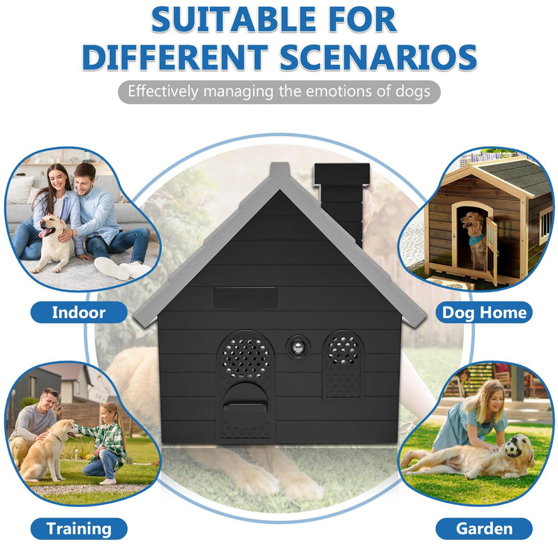 Dog Barking Control Devices, Anti Barking Device Ultrasonic Dog Barking Deterrent with 4 Modes, Stop Barking Dog Devices Up to 50 Ft Range, 2 in 1 Weatherproof Bark Control Device Outdoor Indoor