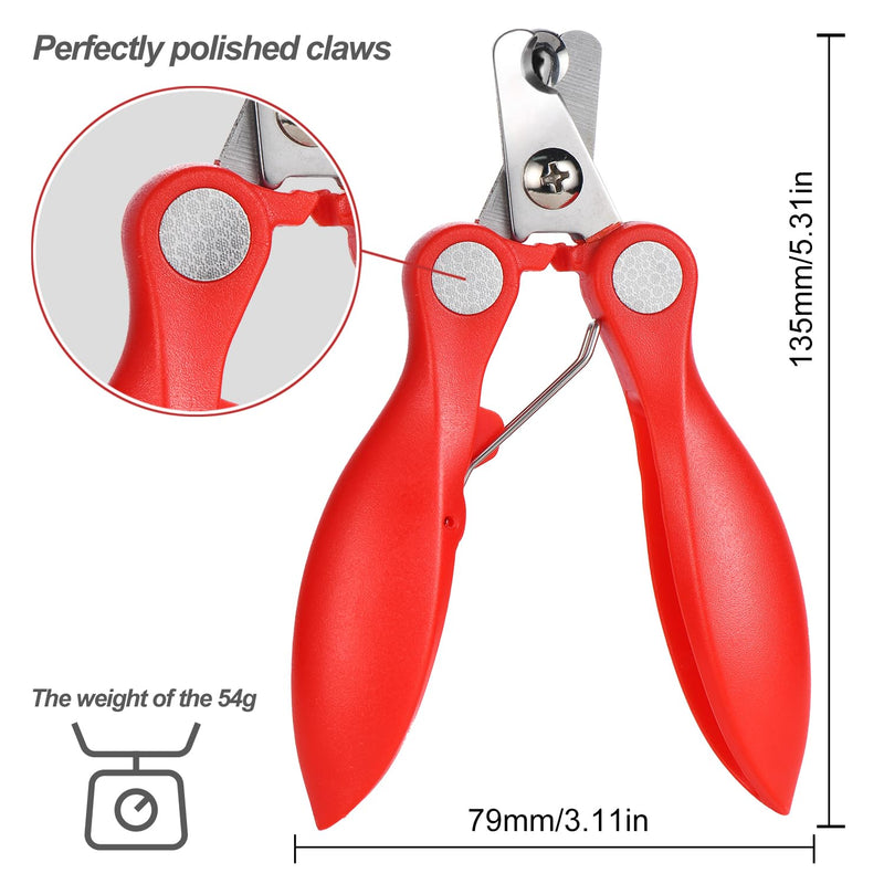 2 Pack Professional Dog Nail Trimmer, Safety Guard Pet Nail Clipper for Dogs, Sharp Pet Nail Trimmer with Nail File, Claw Care Tool for Small & Large Dogs Cats, Prevent Over Cutting - PawsPlanet Australia