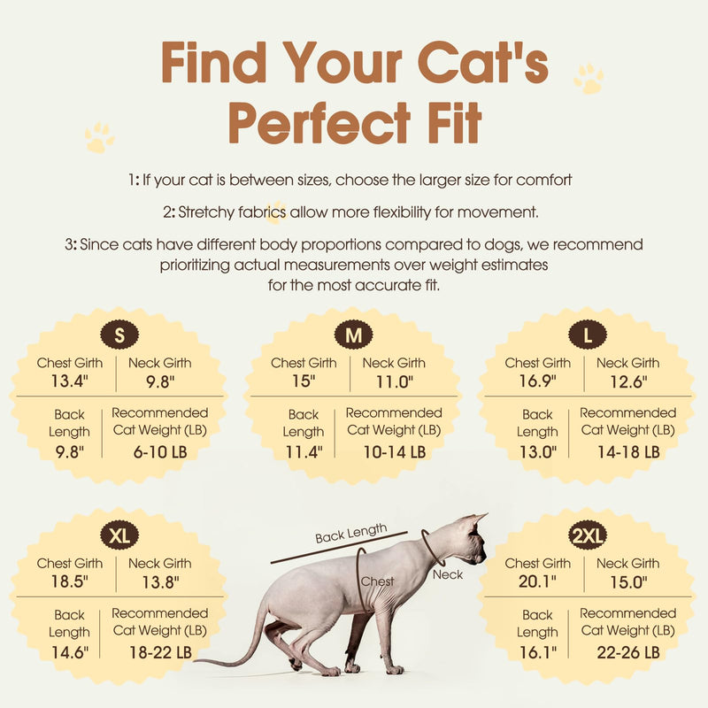 DENTRUN Cat Sweater Winter Clothes - Plush Fleece Coat with Cotton Lining, Anti-Static, Front Legs Kitten Pajamas, Stretch Ribbed Cuffs for Warmth, Cozy Christmas Outfit for Small Medium Large Cats X-Large Yellow Plaid - PawsPlanet Australia