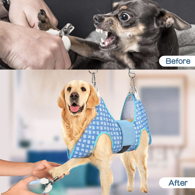 Dog Grooming Hammock, Pet Grooming Hammock Harness for Large Dogs, Dog Hanging Sling for Nail Clipping/Trimming/Cutting - PawsPlanet Australia