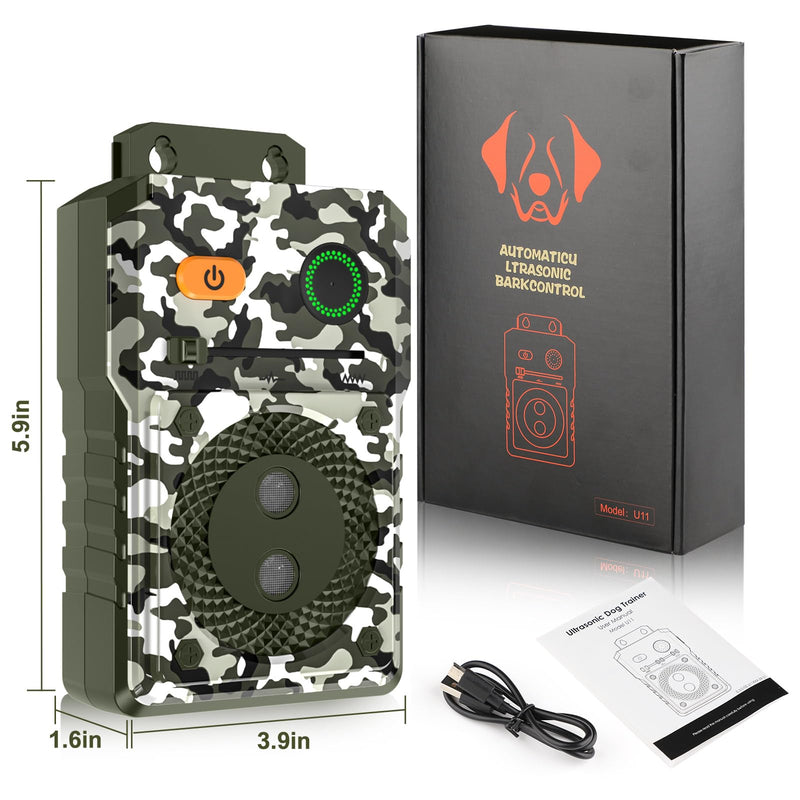 Anti Barking Devices, Ultrasonic Dog Barking Control Devices with 3 Modes, Rechargeable Bark Deterrent Devices Bark Box for Dog Outdoor/Indoor Use, Dog Barking Silencer Safe for Dogs & People A4 camo