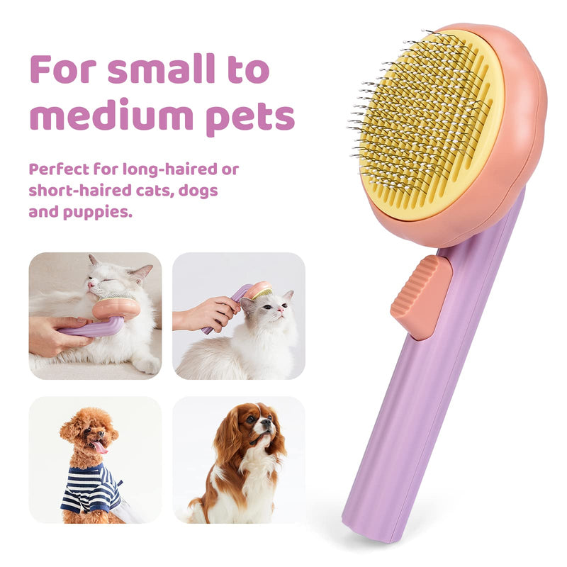 Self-Cleaning Pet Brush Grooming Comb for Cats Dogs Hair Shedding Tools for Tangled Hair Removing Cleaning Massage - PawsPlanet Australia