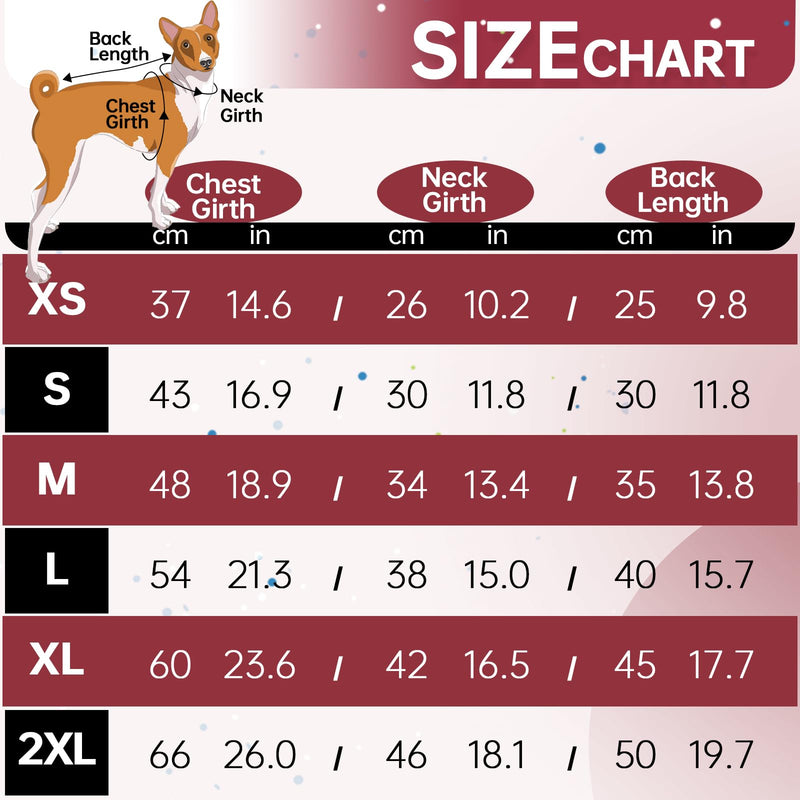 Dog Pullover, Dog Recovery Suit Long Sleeve(Red, L) Large Red
