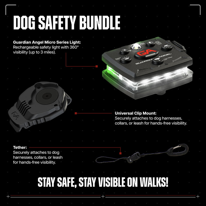 Guardian Angel Dog Walking Safety Light Kit Universal Clip Mount - PawsPlanet Australia