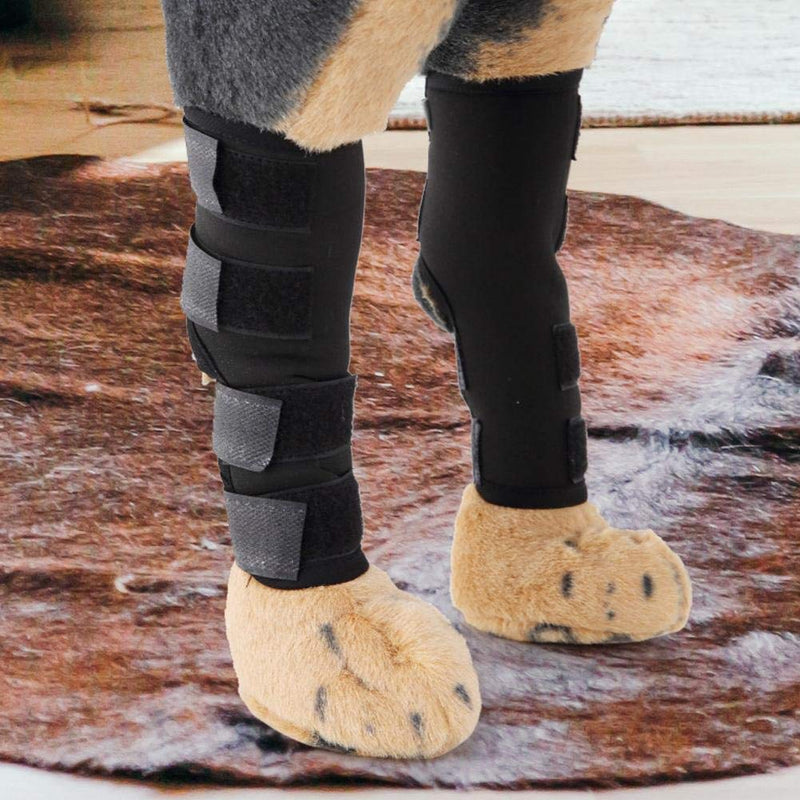 Zerodis Dog Front Leg Brace, 1 Pair Dog Elbow Protector with Safety Reflective Straps Elbow Support Wrap for Wound Injury and Sprain Healing of Arthritis(M)