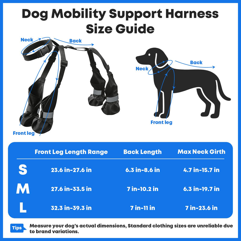 Winter Dog Boots with Leg Protection, Non-Slip Sole for Small & Medium Dogs - Waterproof Adjustable Straps, Paw Protector for Outdoor Walking & Hiking (M) M - PawsPlanet Australia