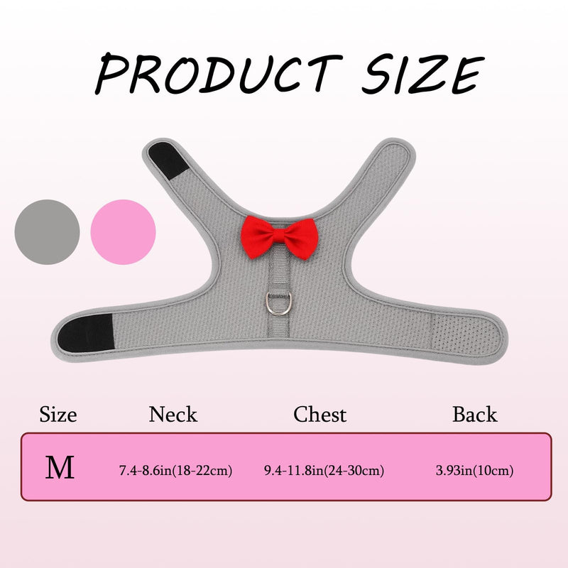 2 Set of Bunny Harness and Leash(Size M),Adjustable Bunny Leash for Small Pets. This Complete Rabbit Harness and Leash Set Features Soft Mesh Vests for Safe Outdoor Adventures.