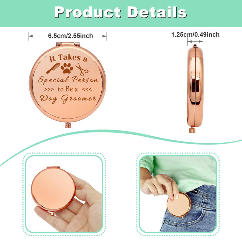 Dog Groomer Gift for Women Dog Hairdresser Compact Makeup Mirror for Dog Stylist Dog Salon Pet Grooming Gifts Dog Lover Gift Appreciation Gift Folding Makeup Mirror Christmas Birthday Gifts Dog Groomer Gift - PawsPlanet Australia