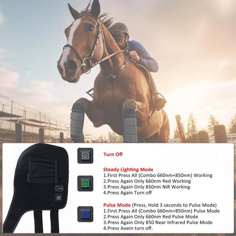 Infrared & Red Light Therapy Wrap for Horses, Reduces Inflammation Pain Relief, Wearable Red Light Therapy Hoof Boots for Horse Leg Pain - PawsPlanet Australia