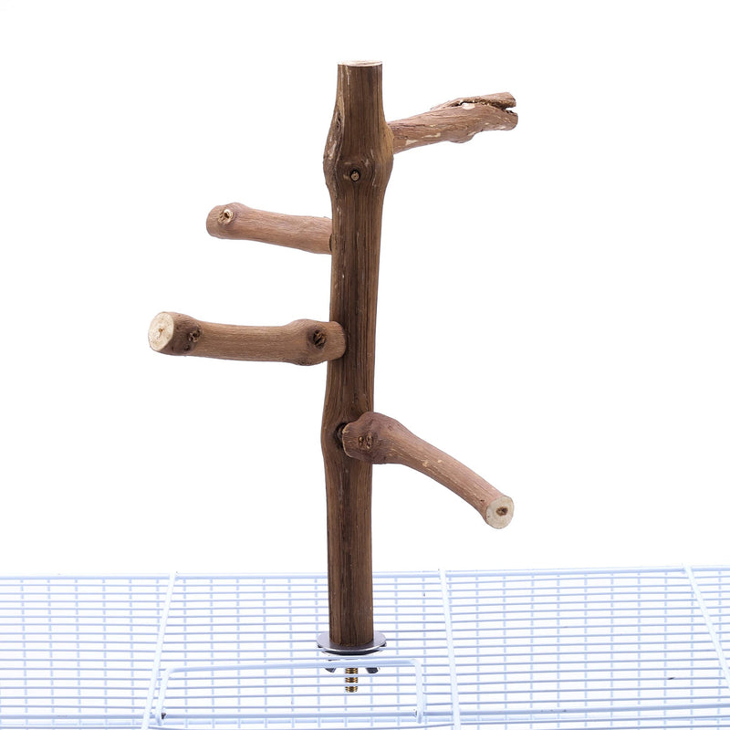 Bird Perch Stand Toy, Natural Grapevine Wood Parrot Perch Bird Cage Branch Accessories for Parakeets Cockatiels Conures Macaws Finches Love Birds(9.8" Length) 9.8"Length - PawsPlanet Australia