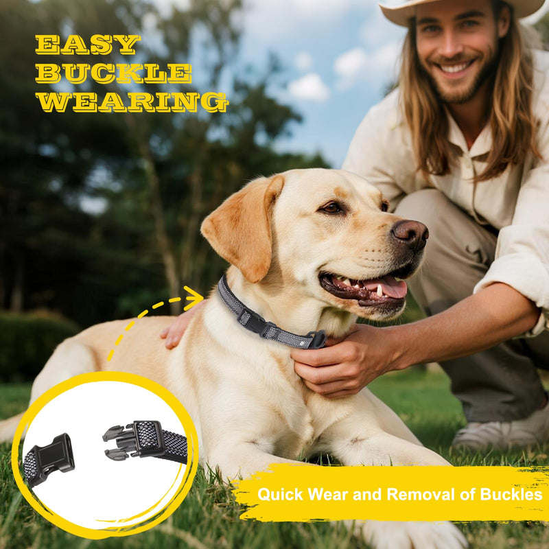 Comfortable Dog Collar Replacement Strap, Reflective Breakaway Dog GPS Training Bark Receiver Collars, Heavy Duty E Collar, Adjustable Collars Straps for Small Medium Large Dogs M(12.5"-17.5") M(12.5"-17.5") - PawsPlanet Australia
