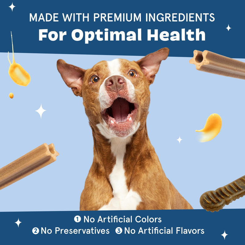 Barkbox Bright Original Dog Dental Kit, 30 Teeth Cleaning Chew Sticks & Toothpaste - Medium Breeds - PawsPlanet Australia