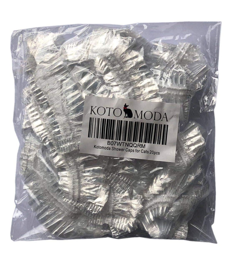 Shower Caps for Sphynx Cats and Small Pets 20pcs Transparent - PawsPlanet Australia