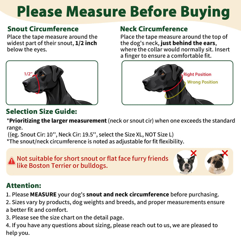 BARKLESS Sturdy No Pull Head Collar for Medium Large Dogs, Gentle Reflective Head Halter with Safety Link, Adjustable Nylon Dog Training Muzzle Leash for Walking Control (Green, L) Green L(Snout 8¾”-10¼”) - PawsPlanet Australia
