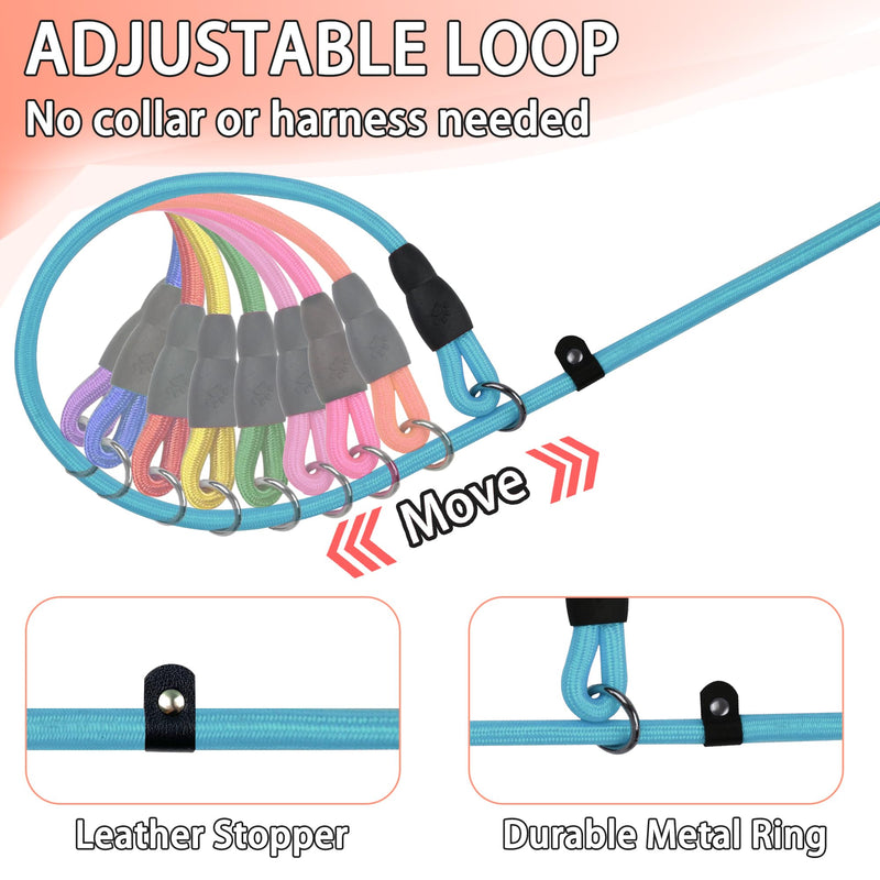 11-Piece Adjustable Dog Slip Leads 11 Colors, Adjustable - Easy On/Off, No Collar Needed, Standalone Use. Matches Outfits/Themes/Weather, High Value for Walking/Training