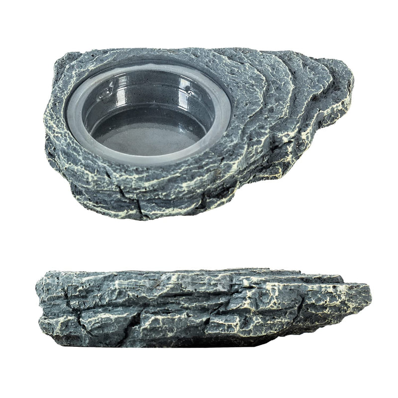 REPTIZOO Reptile Magnetic Feeder Ledge, Single Bowl Reptile Food Dish with 3PCS Feeding Cups Food Water Feeder for Crested Gecko Lizard Chameleon Pets Small - PawsPlanet Australia