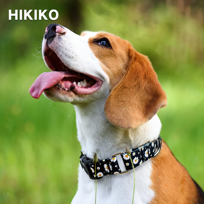 Hikiko Martingale Collar for Dogs with Buckle for Small Medium Large Dogs Soft Nylon Daisy Dog Collars Walking Training?Pure Daisy,Medium? Pure Daisy - PawsPlanet Australia