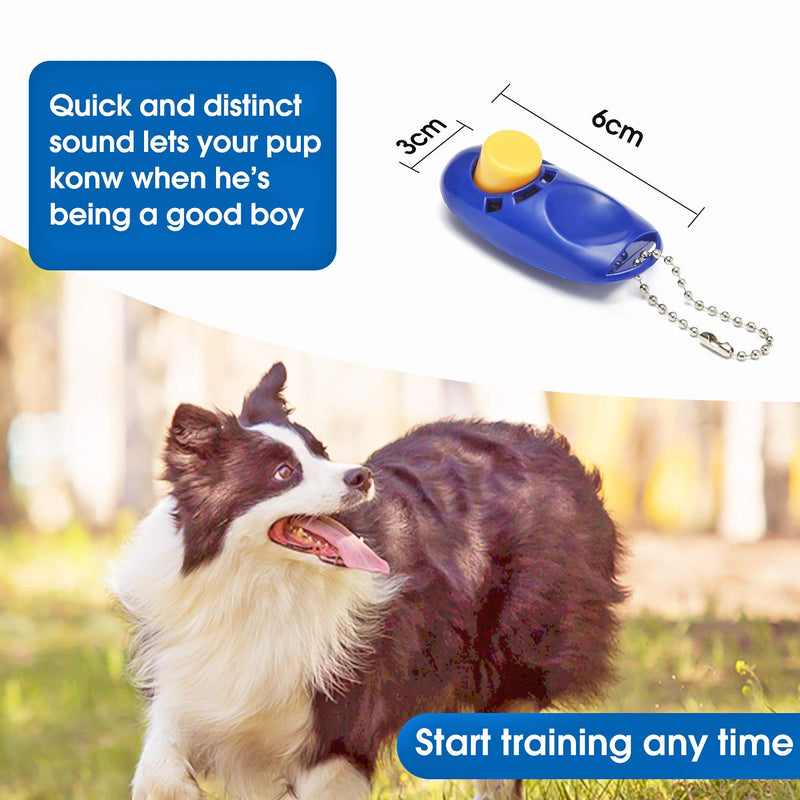 BAAPET 15/20/30/50/100 ft Long Dog Training Leash with Clickers for Small, Medium and Large Dogs or Cats (100 Feet, Blue) 100 Feet - PawsPlanet Australia