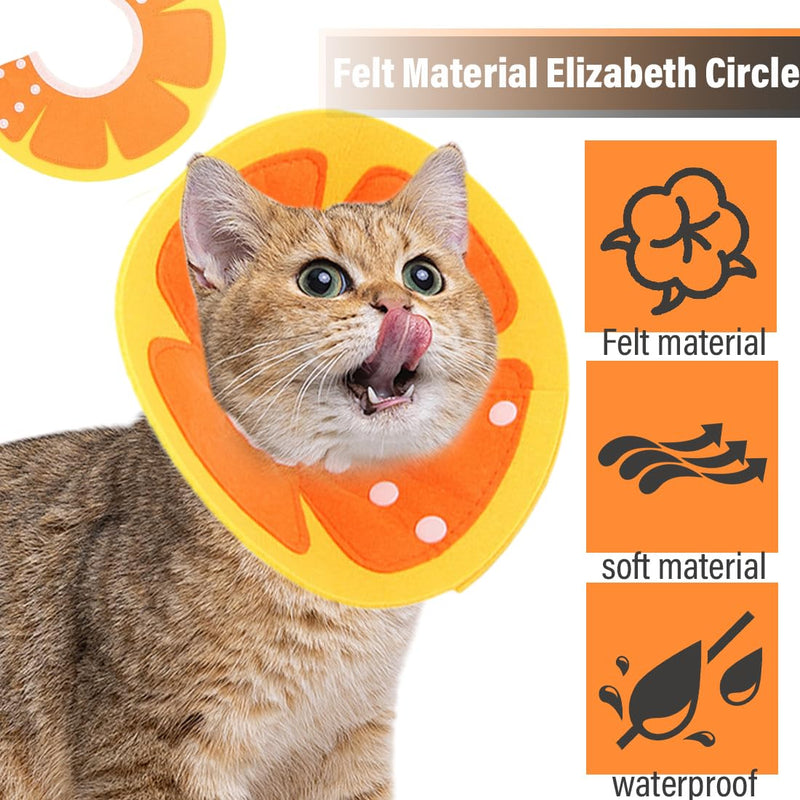 1 Piece Cat Collar, Adjustable Collar, Cat Recovery, Prevents Licking Wounds, for Cats, Puppies, Small Dogs, 16-19 cm (S)