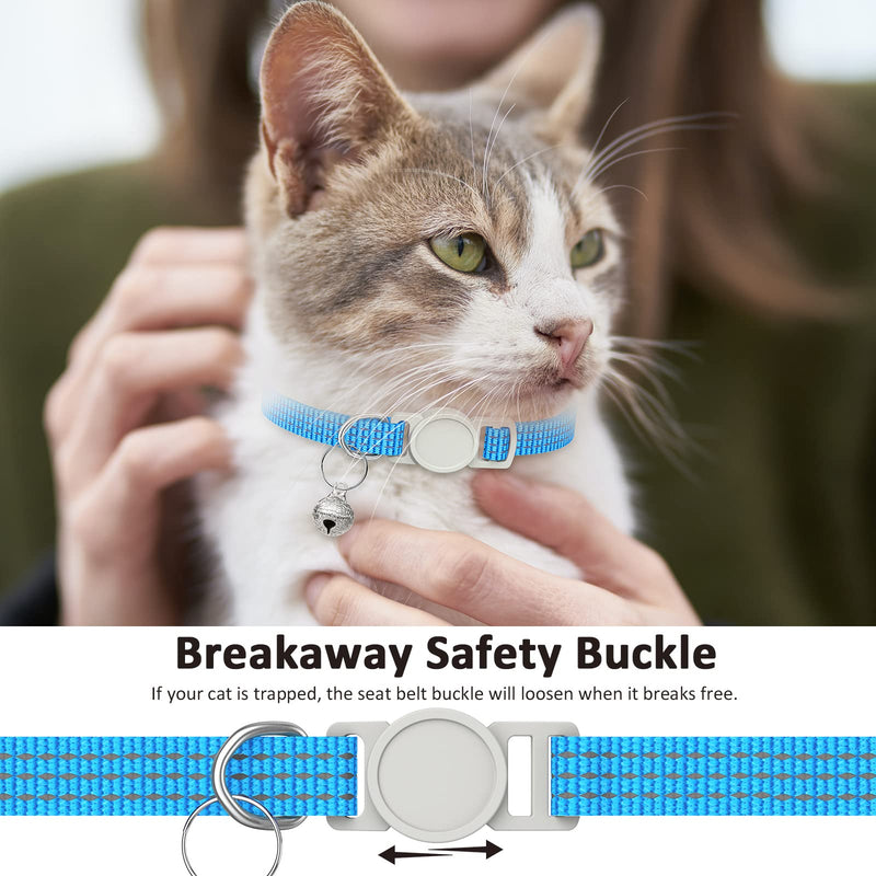 5 Pack Reflective-Breakaway Cat Collars with Bells,Adjustable Small Cat Collar,Ideal for Girl Cats Male Cats Kittens Puppies,Pet Supplies Stuff Accessories 7.9" - 13" (5 Bright Colors) 5 Bright Colors - PawsPlanet Australia