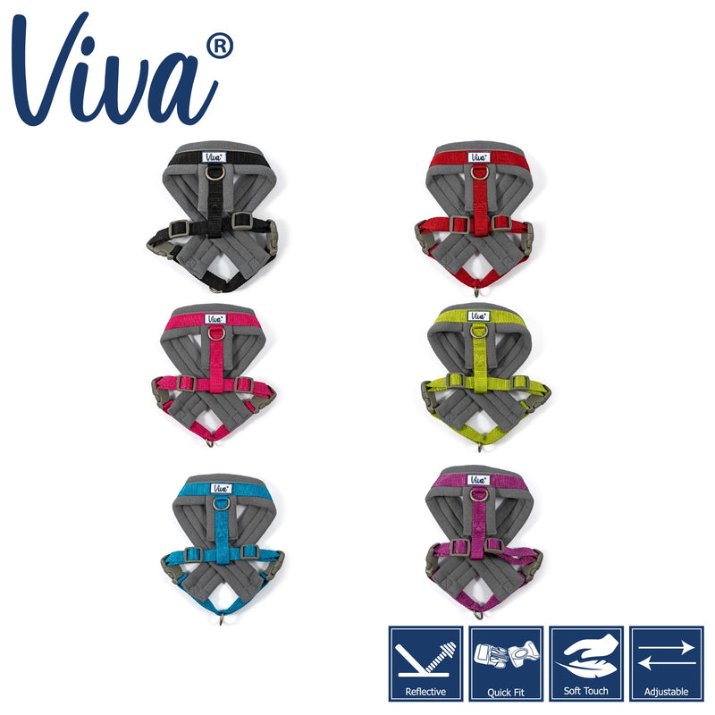 Ancol Viva Padded Harness Black XL 70-98cm - PawsPlanet Australia