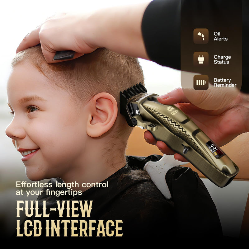 Hair Clippers for Men Professional, Cordless Clippers and Trimmers Set for Hair Cutting, 8500RPM Rechargable Electric Hair Trimmer for Self-Haircut and Family Use (Bronze) Bronze
