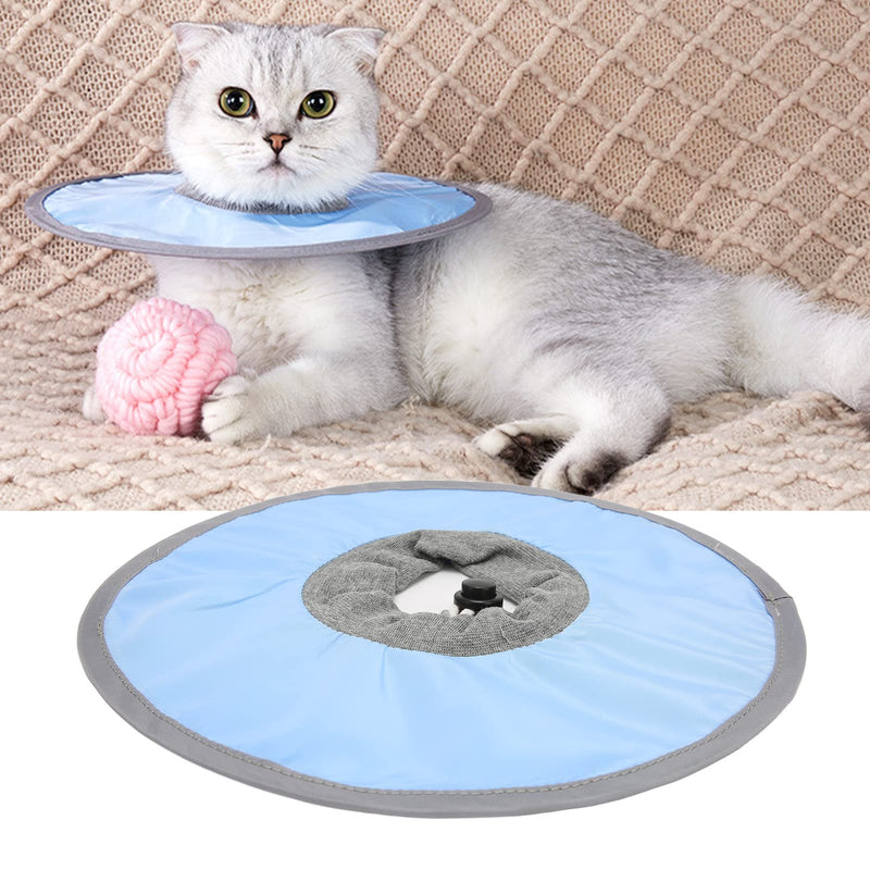 Cat Recovery Collar, Pet Cone Collar Cat Cone Collar Pet Elizabeth Collar Polyester Fasteners Collar for Cat Puppy (M) M Light Blue - PawsPlanet Australia