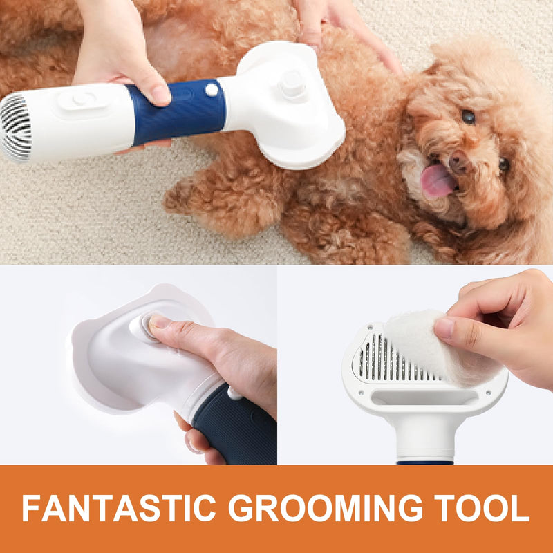 Professional Pet Grooming Dryer 3-in-1 Dog Blow Dryer with Brush, Adjustable Temp, Quiet & Portable - PawsPlanet Australia